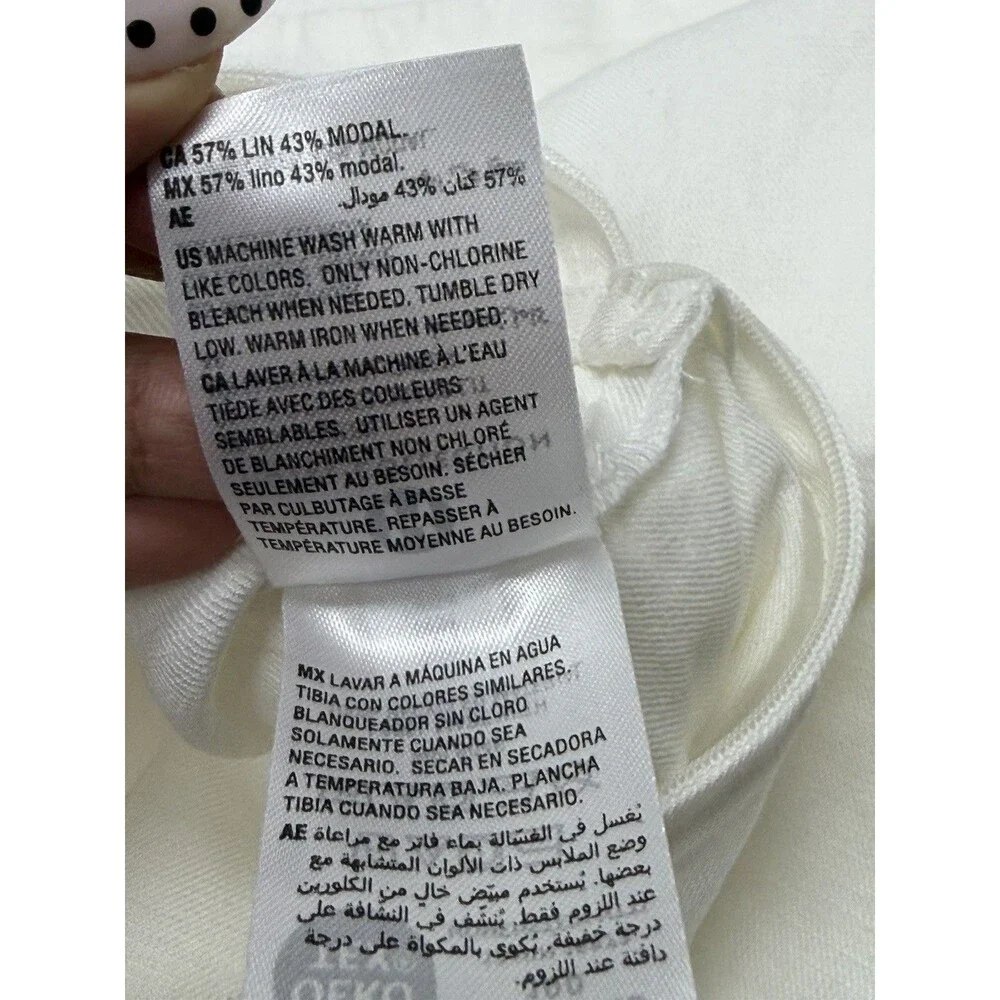 Hotel Collection White Linen/Modal Blend 3-Pc. Full/Queen Duvet Set